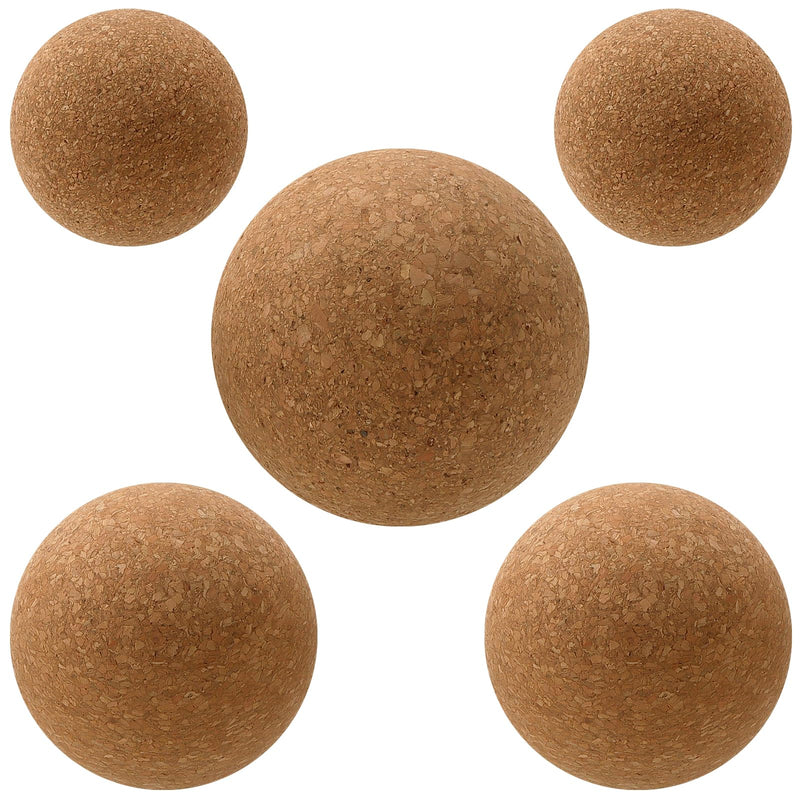 [Australia] - 5 PCS Cork Massage Ball, Cork Therapy Ball Wooden, Cork Ball for Muscle Massage, Myofascial Release 