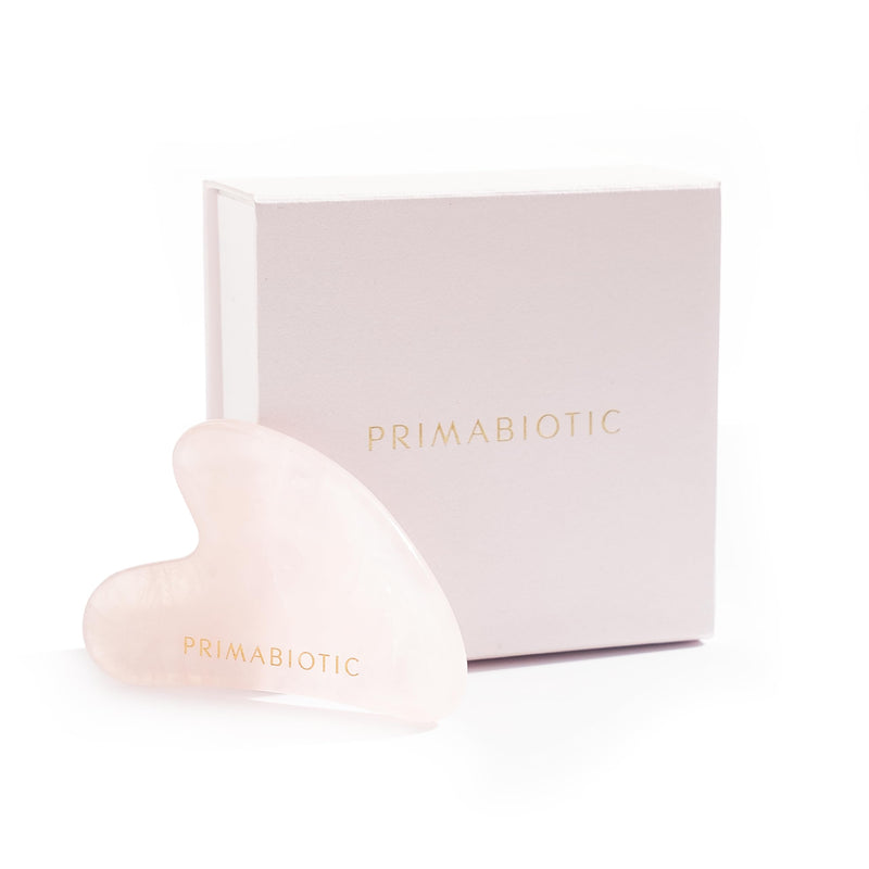 PRIMABIOTIC Gua Sha Stone – Facial Massage Tool for Wrinkles – Rose Quartz Guasha – Skin Care – Beauty Products – Massage Tool for Skin Care – Anti-Aging