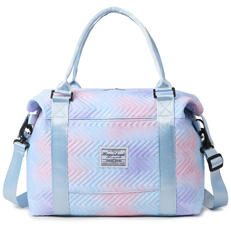 Shoulder Weekender Overnight Bag Carry on Weekender Overnight Bag Luggage Bag with Trolley Sleeve Blue