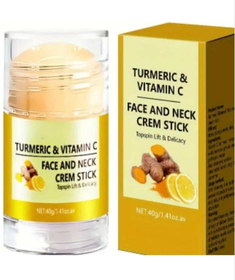 Turmeric & Vitamin C Face And Neck Cream Stick on the Go Deeply Moisturize And Rejuvenate Neck Skin (Face and Neck Stick) Face and Neck Stick