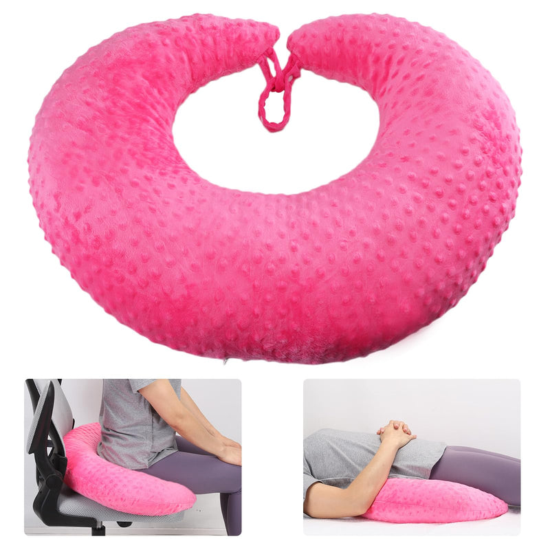 [Australia] - BBL Pillow After Surgery, BBL Pillow for Sitting Sleeping Driving, Hemorrhoid Pillow Seat Support Cushio for Butt with Hole, Butt Donut Pillow for Woman (Rose Red) Rose Red 