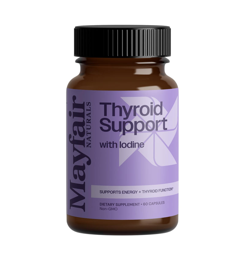 [Australia] - Thyroid Support with Iodine, Natural Supplement for Women and Men, Supports Energy and Thyroid Health, 60 Capsules 60 Count (Pack of 1) 