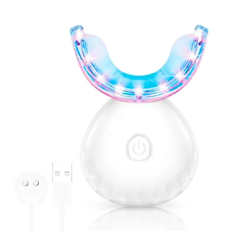 [Australia] - 32 LED Teeth Whitening Accelerator Light with Cold Light &Red Lights Trays Device, Teeth Whitening Enhancer Light Built-in 16 Minute Timer (White) White 