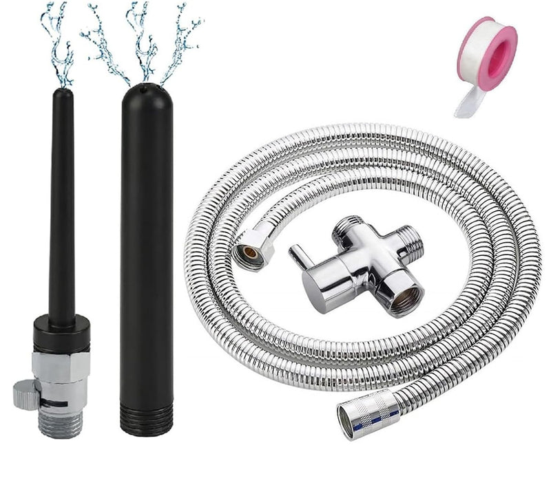 [Australia] - 5Pcs Shower Enema System with 79 Inches Hose,Shower Douche Enema Kit with 2 Bathroom Handheld Nozzles and Regulator Knob for Men Women Cleaning,Enema Nozzle Kit Cleaner Attachment 79 Inch 