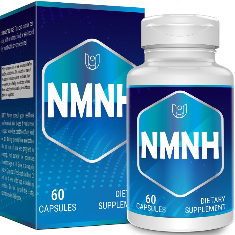 NMNH Supplement, Nad Supplement for Anti-Aging, 60 Capsules (60 Servings) | NMNH (Dihydronicotinamide Mononucleotide) for Boost NAD+ Levels as We Age (May Be More Effective Than Nicotinamide Riboside) 60 Count (Pack of 1) 60 Count (Pack of 1)