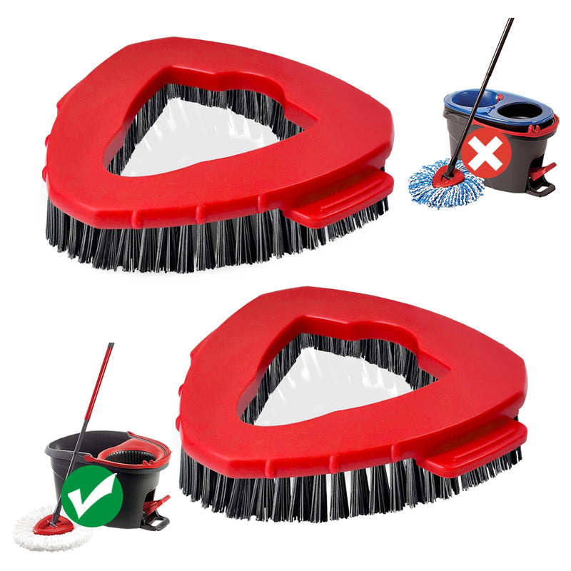 [Australia] - Scrub Brush, 2 Pcs Spin Mop Scrub Brush Head Compatible EasyWring 1-Tank System, Hard Bristle Cleaning Brush for Bathroom, Kitchen, Tub and Tile (Not Fit RinseClean 2-Tank) 1-TANK Scrub Brush (2pcs) 