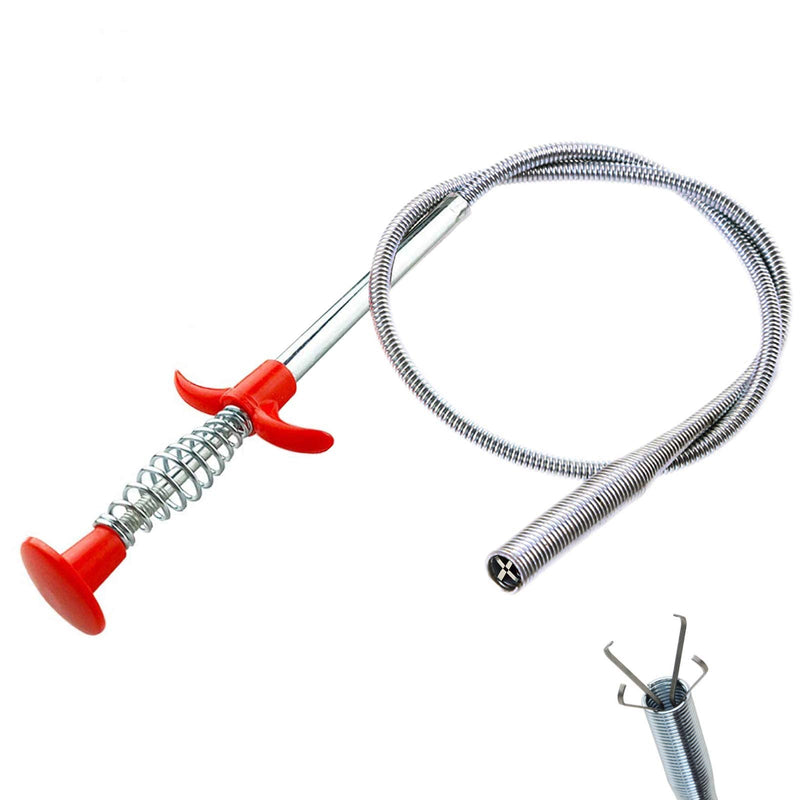 [Australia] - Flexible Grabber Claw Pick Up Reacher Tool With 4 Claws Bendable Hose Pickup Reaching Assist Tool for Litter Pick, Home Sink, Drains, Toilet (30 inch) 30 inch 