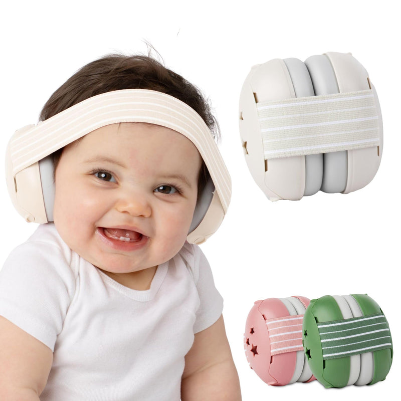 [Australia] - Baby Noise Cancelling Headphones - Baby Ear Muffs Noise Protection | Infant Ear Protection For Toddlers 0-36 Months Cream 