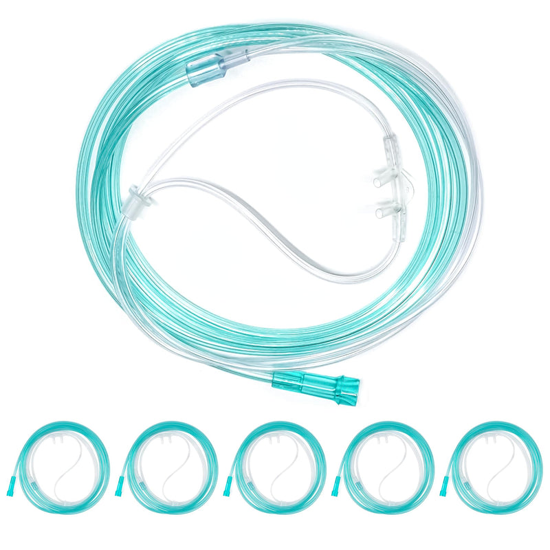 [Australia] - Gadget Beyond 5 Pack High-Flow Ultra Soft Nasal Oxygen Cannula, Green Crush Resistant Tubing with Standard Connection 6.6 Feet 