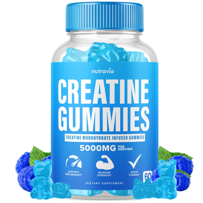 [Australia] - Creatine Gummies Infused with 5g Creatine Monohydrate for Men and Women, Strength, Endurance, Muscle Instantized Creatine, Micronized Clean HCL Balanced Creatina Monohidratada en Polvo (60 Gummies) 