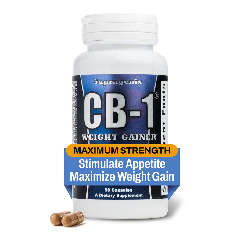 CB-1 Weight Gainer Pills (90 Count) | Clinically Tested Appetite Stimulant | Healthy Weight Gain Pills for Underweight Women & Men | Powerful Mass Gainer