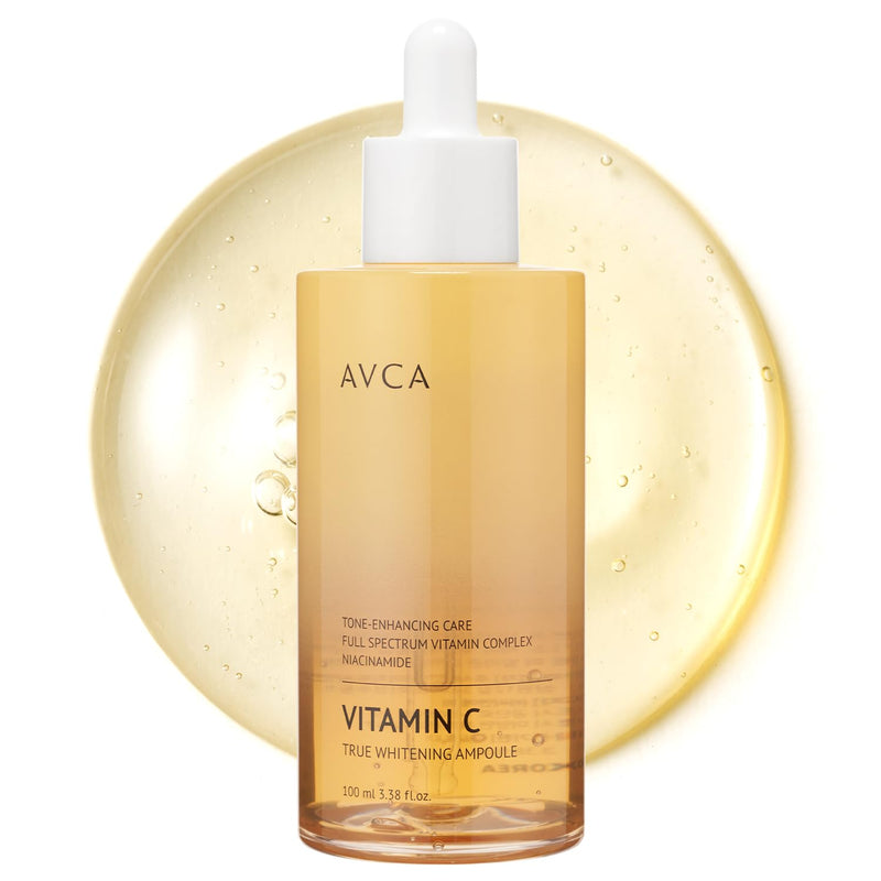 AVCA Vitamin C & Niacinamide Glow Correcting Serum 100ml (3.38 fl oz) – Dark Spot Repair, Brightening & Tone-Evening Antioxidant Facial Serum
