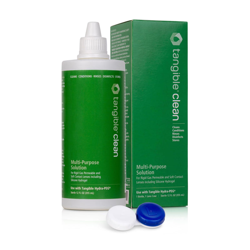 [Australia] - Tangible Clean Multi-Purpose Contact Lens Solution for Scleral and Gas Permeable Contact Lenses, with Lens Case, 12 Fl Oz 12 Fl Oz. 