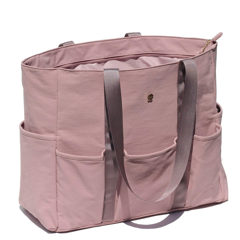 ESVAN Utility Tote Bag Weekender Duffle Bag with 13 Pockets - Perfect for Travel, Work, Gym, Beach, Teachers, and Nurses Pinkish Purple
