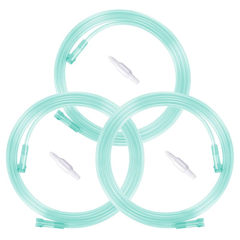 [Australia] - Oxygen Tubing- 7 Foot - 3 Tubes with 3 Oxygen Tubing Connector, Green 3pack-7ft with 3 pair standard connector 