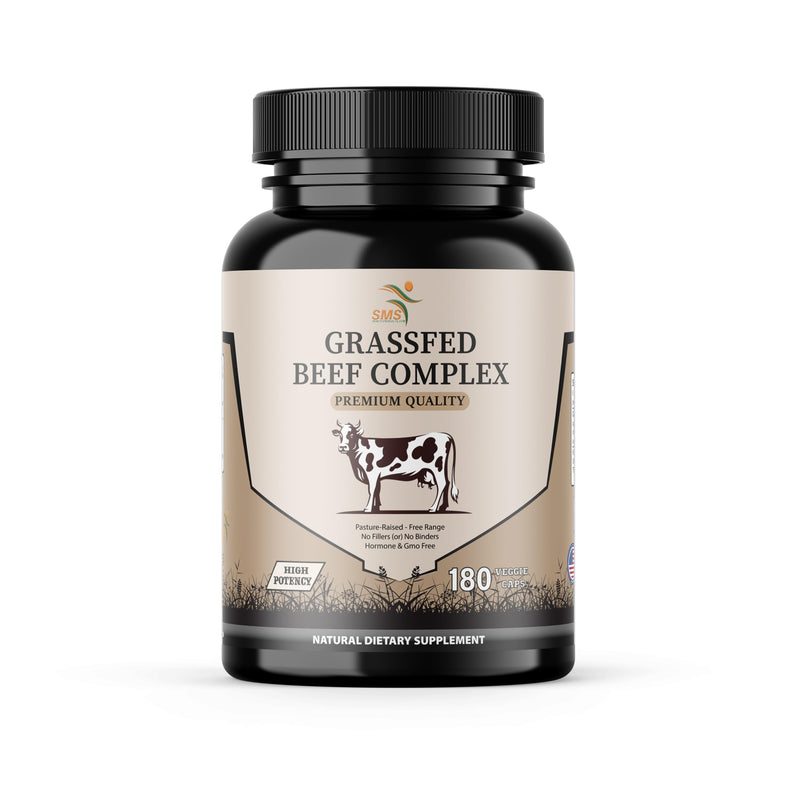[Australia] - Beef Organ Supplement - Grass Fed & Pasture Raised - Total Body Wellness & Performance, Organ Complex with 3000mg of Desiccated Beef Liver, Heart, Kidney, Pancreas, Spleen (180 Capsules) 