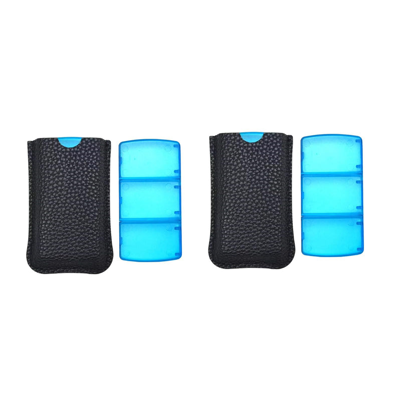VOFOON Small Pill Organizer 3 Times a Day Daily 2 Pack, Travel Pill Box for Purse Pocket, 3 Compartment Portable Medicine Vitamin Case, Fish Oil Box, Supplement Box