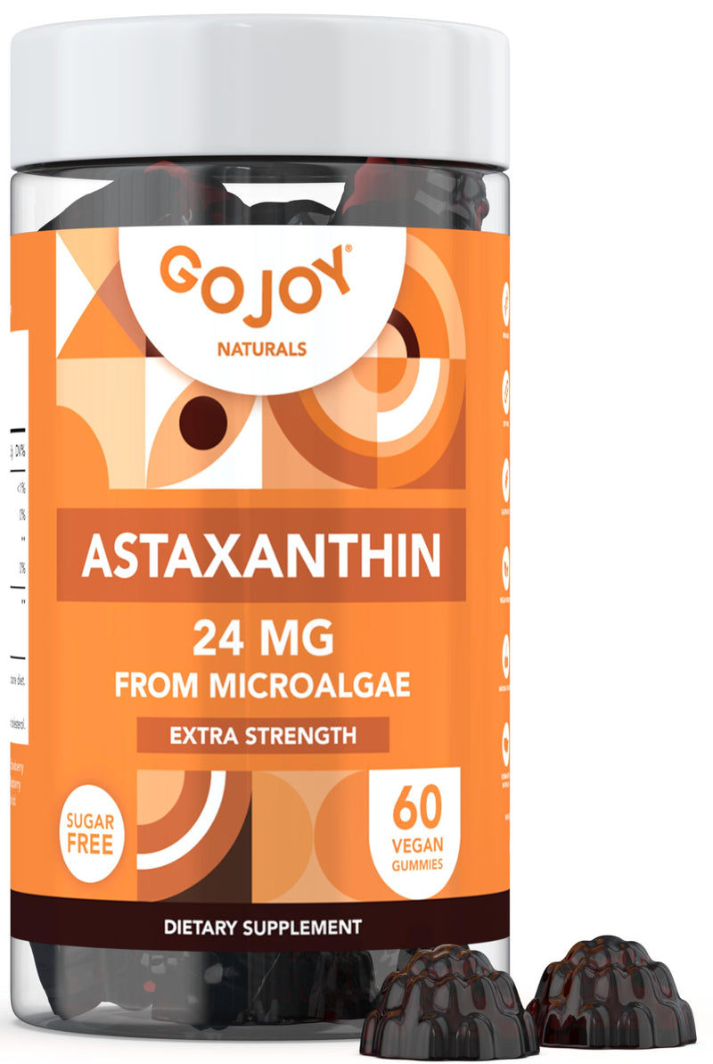 [Australia] - Chewable Astaxanthin Gummies - Natural Astaxanthin 24mg Antioxidant Supplement - Vegan, Non-GMO, Sugar-Free, Gluten-Free, Soy-Fee, 3rd Party Lab Tested - 2 Month Supply (60 Gummies) 