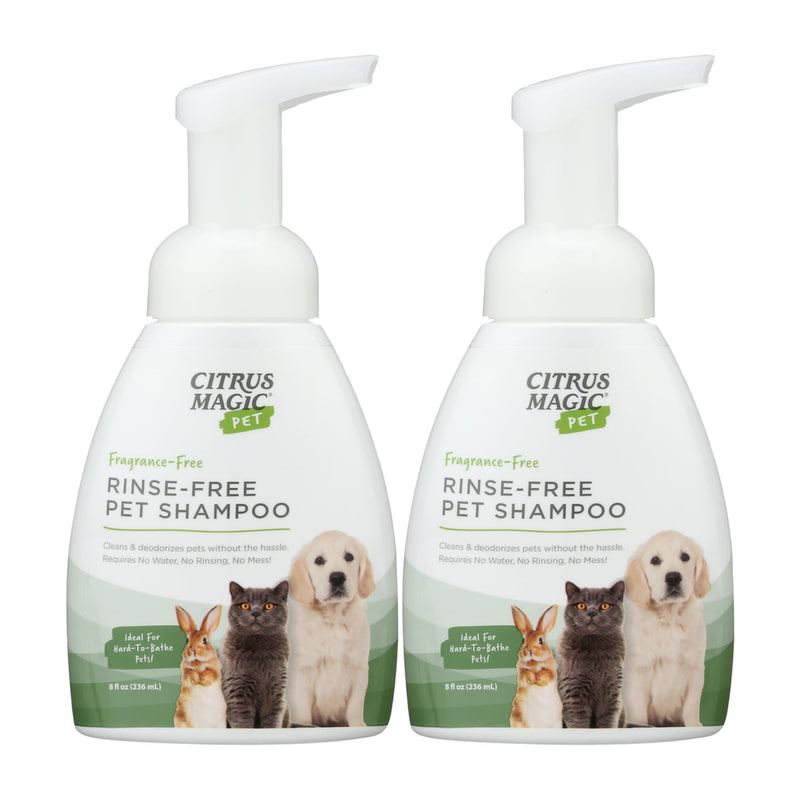 Citrus Magic Pet Rinse-Free Pet Shampoo, 8-Fluid Ounce, Pack of 2 8 fl oz (Pack of 2) - PawsPlanet Australia