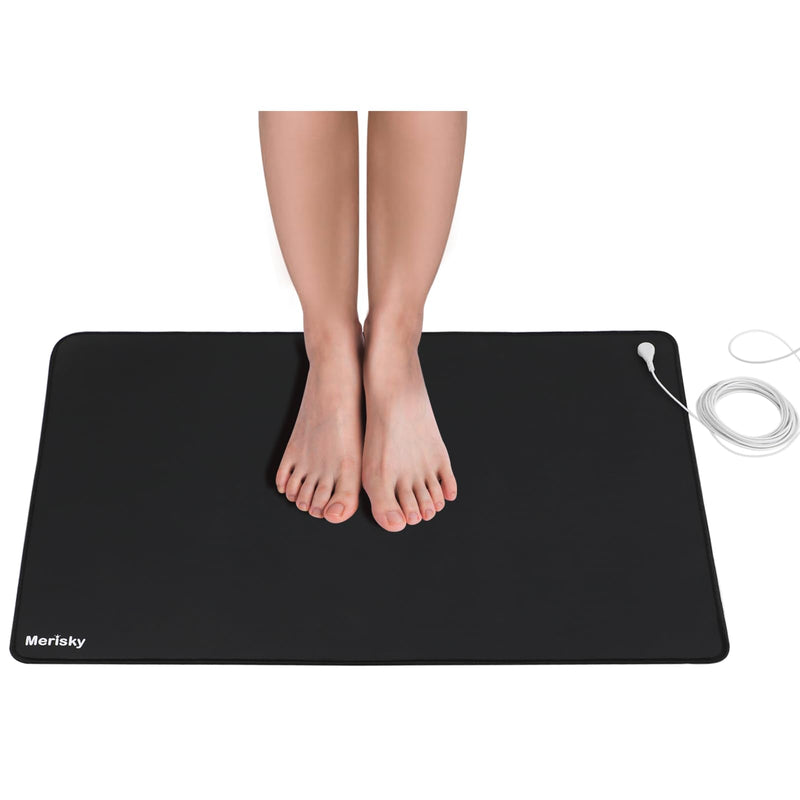 [Australia] - Grounding Mat, Grounding Pads for Feet, Upgraded Non-Slip Conductive Pad for Sleeping, Earth Connected Mats for Bed Desk Home Office(24"x16") 