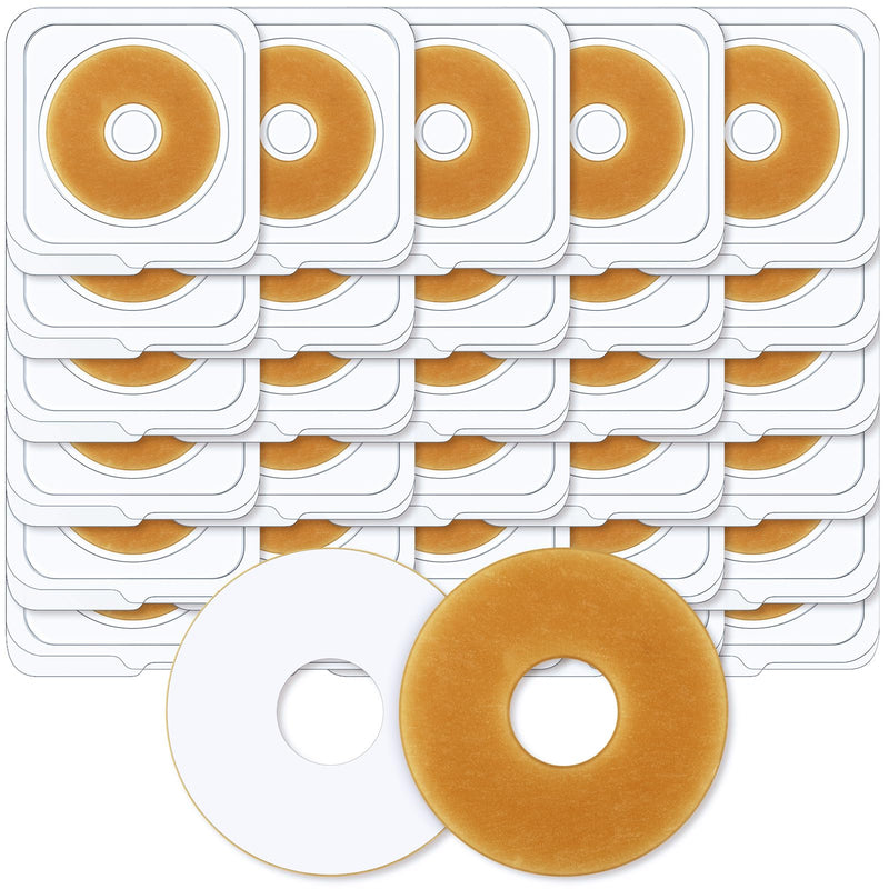 [Australia] - 30 Pcs Ostomy Barrier Rings Adapt Moldable Skin Extender Rings Outer Diameter 2 Inch(48mm)-2mm Thickness Ostomy Bag Supplies Hydrocolloid Skin Extender Rings Better Seal Skin Barrier Ring 