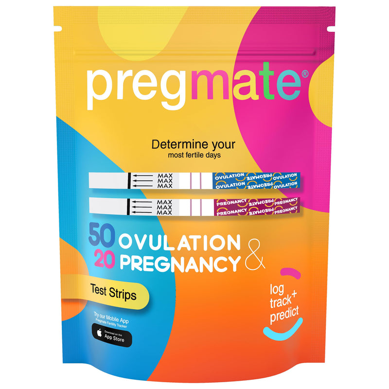 Pregmate 50 Ovulation and 20 Pregnancy Test Strips 70 Count (Pack of 1)