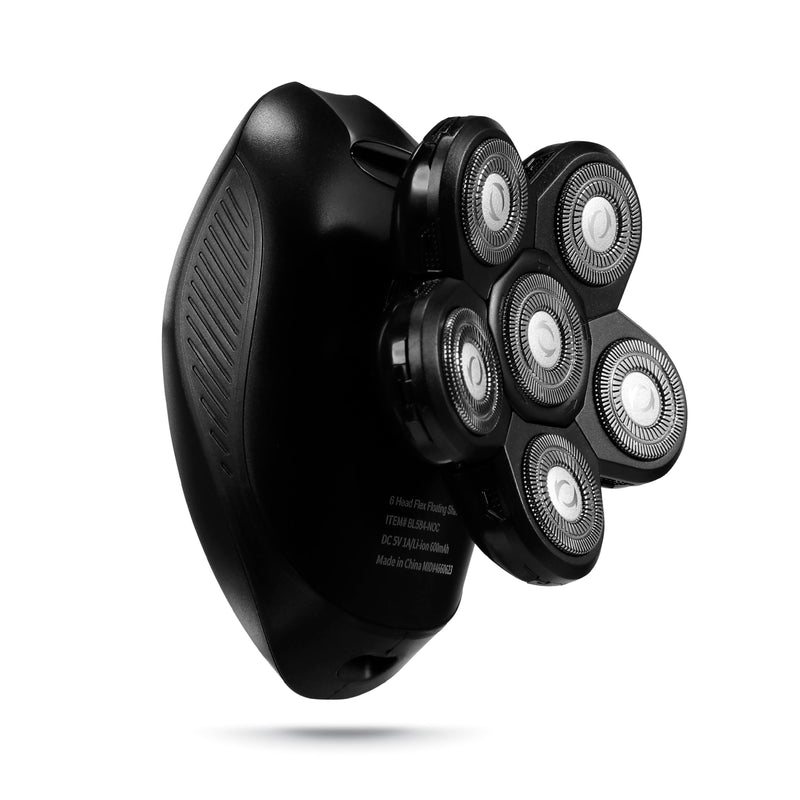 [Australia] - Bally 6 Head Floating Shaver, Total Grooming with 6-in-1 Multi-Functional Electric Floating Shaver, 6 Heads, LED Display, Lithium Rechargeable, 50 Min Usage 