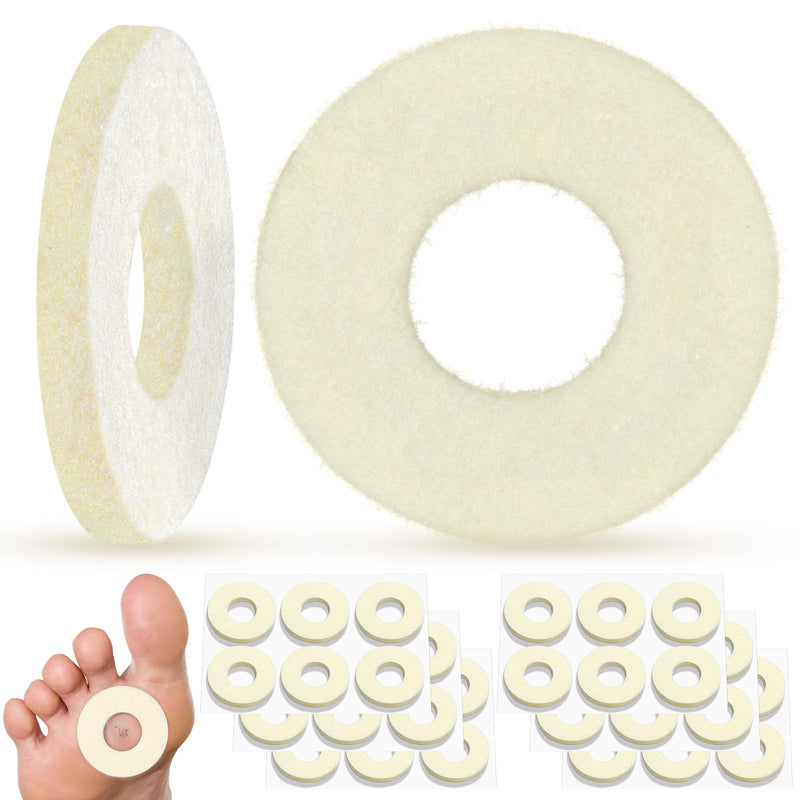 [Australia] - Felt Callus Pads Callus Cushions for Bottom of Foot Round Corn Pads Beige Adhesive Foot Callus Pads Soft Foot Callous Cushions Bulk for Women Men Feet Toes Heel Pain Relief(30 Pcs) 30 