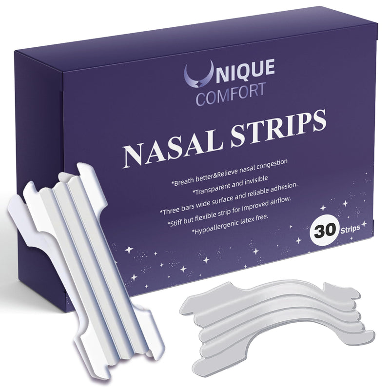 [Australia] - Anti Snoring Nose Tape, Nasal Strips Help Breathing, Better Night Sleep, Breathe Better, Increases Oxygen Intake, Snore Stopper, Clear Breath, 30 Count 