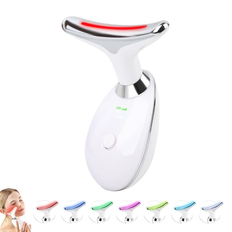 [Australia] - Red Light Therapy for Face, LED Face Massager, RED Light Device (White, 7 Color) 