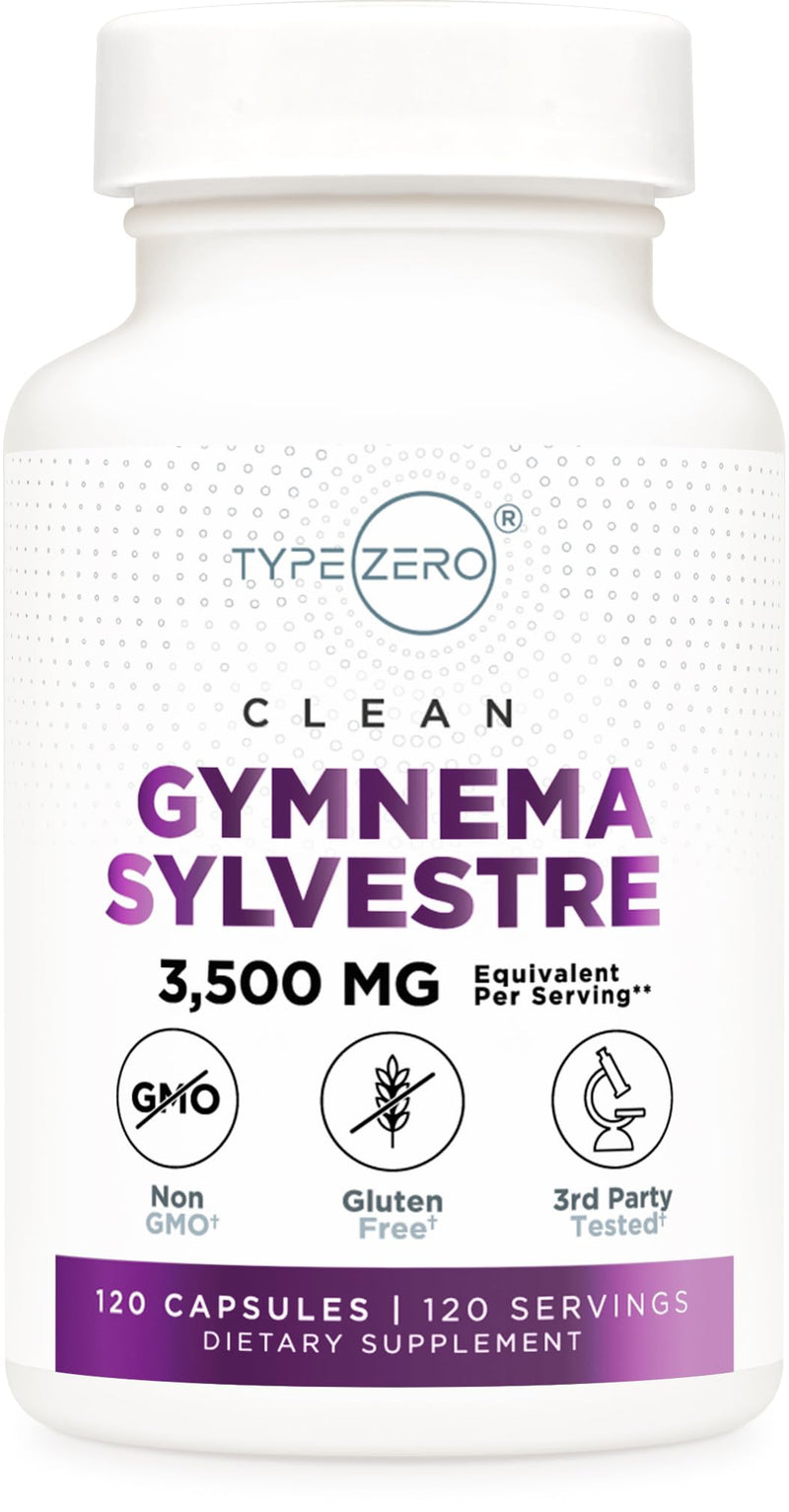 [Australia] - Type Zero Clean Gymnema Sylvestre Capsules (120 Servings, 3,500 MG Equivalent Per Serving) - Non-GMO, Gluten Free 