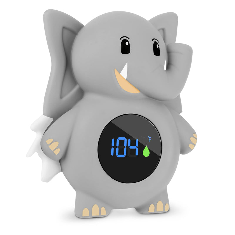 [Australia] - Baby Thermometer,with LED Display and Temperature Warning,Kids' Bathroom Safety Products,Bath Thermometer for Infants, Newborn,BPA-Free Bath Tub Thermometer (Elephants) elephants 