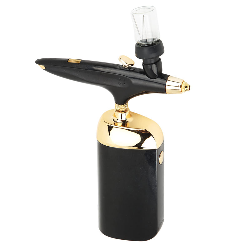 [Australia] - Fafeicy Oxygen Facial Airbrush, Oxygen Facial Airbrush, Airbrush, Oxygen Infusion Facial Spray Double Gravity Trigger Salon Beauty Device, Home (Black Set) 