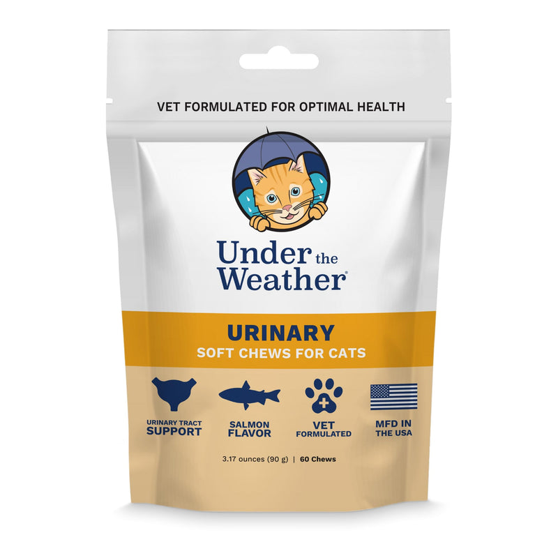 Under The Weather Pet Urinary Tract Support Chews for Cats | Promote Healthy Urinary Function in Cats | 60 Star Shaped Soft Chews - PawsPlanet Australia