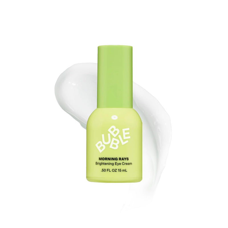 Bubble Skincare Morning Rays Brightening Eye Cream - Vitamin C Under Eye Cream for Dark Circles & Puffiness - Enriched with Green Tea Extract to Calm, Protect & Soothe Skin (15ml)