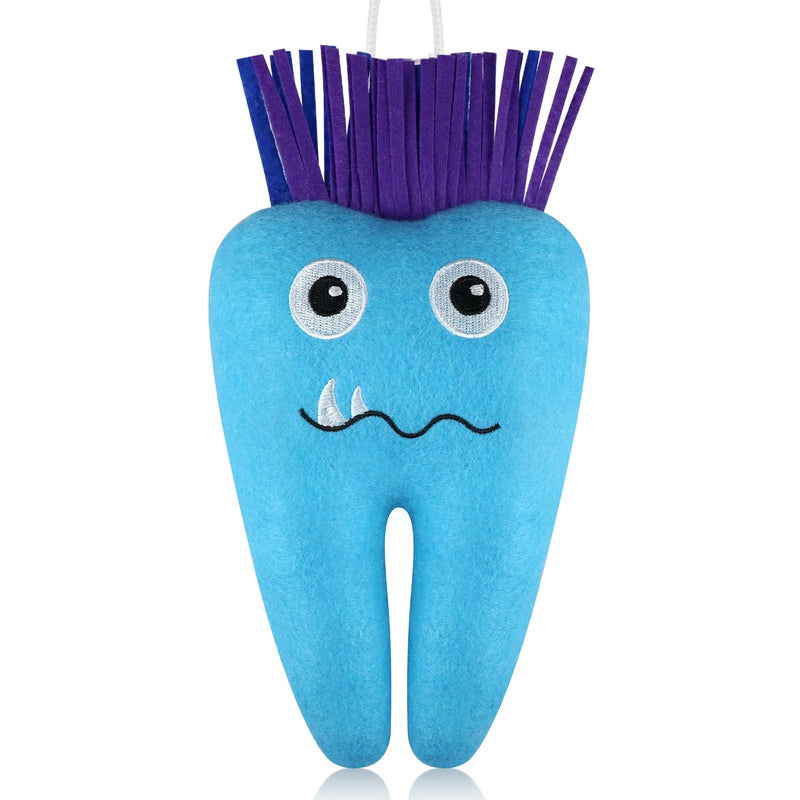 [Australia] - Tooth Fairy Pillow with Pocket Embroidered Felt Tooth Fairy Door Hanger Doll Souvenir Gift for Boys and Girls (Blue) Blue 