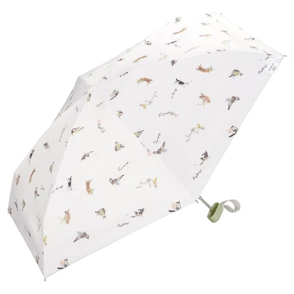 Shading umbrella Folding Umbrella for rain Compact Travel Umbrella UV cut Parasol Rain Shine UMBRE NYAN Water repellent Lightweight Off white