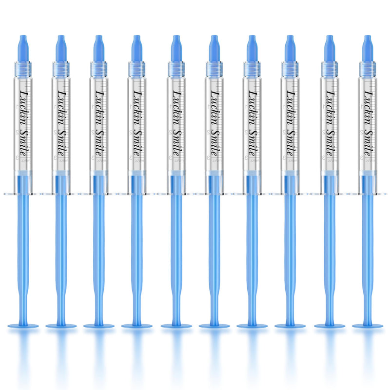 35% Teeth Whitening Gel Refills,Carbamide Peroxide Gel for Trays | 60 Whitening Treatments, No Sensitivity Teeth Whiteners, 10-Pack 3ml Whitening Gel for Teeth Whitening Kits Blue 0.1 Fl Oz (Pack of 10)