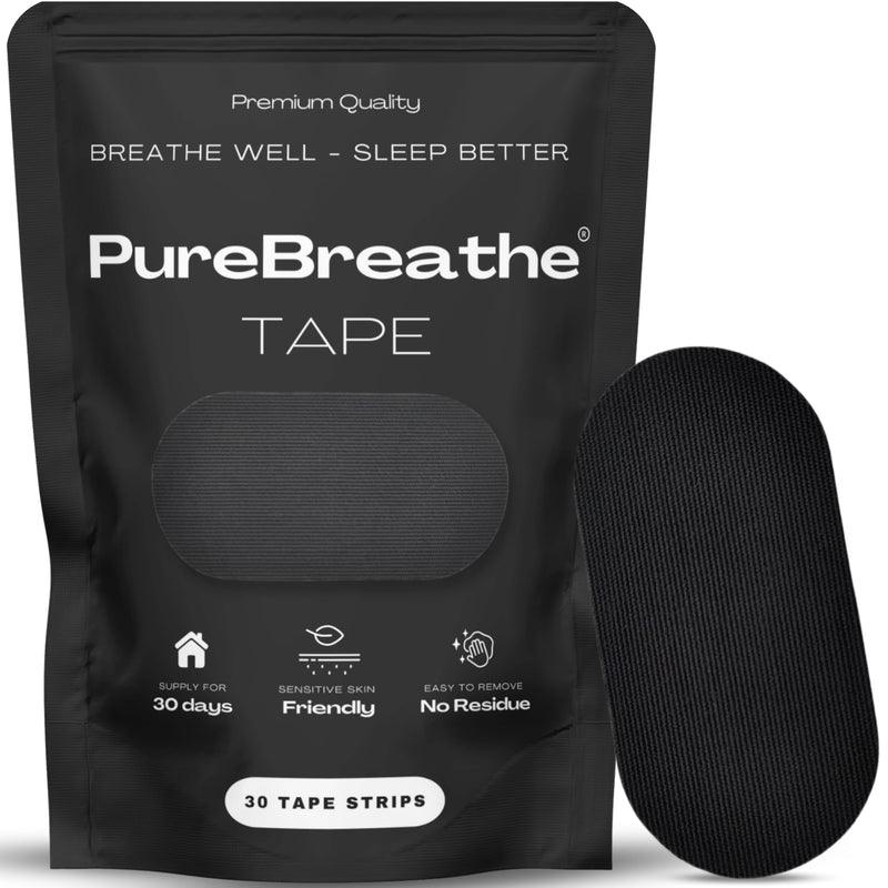[Australia] - PureBreathe® 30 Pack Hypoallergenic Breathable Tape - Strong Hold and Painless Removal, Multi-Puropse, Gentle & Comfortable Strips for Sensitive Skin - Hair Friendly, for Men & Women 