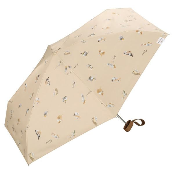 Generic Shading umbrella Folding Umbrella for rain Compact Travel Umbrella UV cut Parasol Rain Shine UMBRE NYAN Water repellent Lightweight Beige