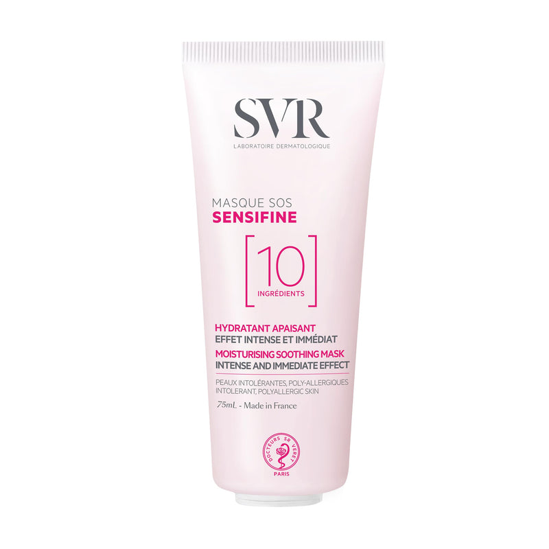 SVR [Sensifine] SOS Mask with Panthenol & Vitamin B12, 2.5 fl oz | Hydrating & Soothing Cream Mask – Dry, Dehydrated & Sensitive Skin – Face & Neck – Fragrance-Free
