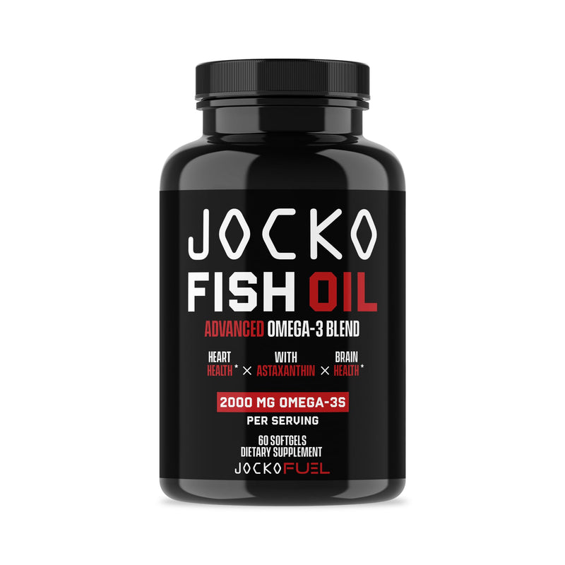 [Australia] - Jocko Fuel Omega 3 Fish Oil Supplement - Fish Oil 2000mg Omega 3 Fatty Acid Supplement Powerful Antioxidant w/Astaxanthin - Supports Brain, Heart, & Mood (60 Capsules) (30 Day Supply) 