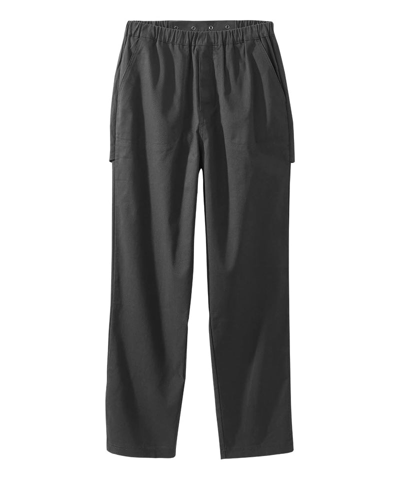 [Australia] - Silverts Men's Open Back Magnetic Fly Pants - Adaptive Clothing for Elderly - Senior Dressing Mobility Aid for Disabled Large Black 