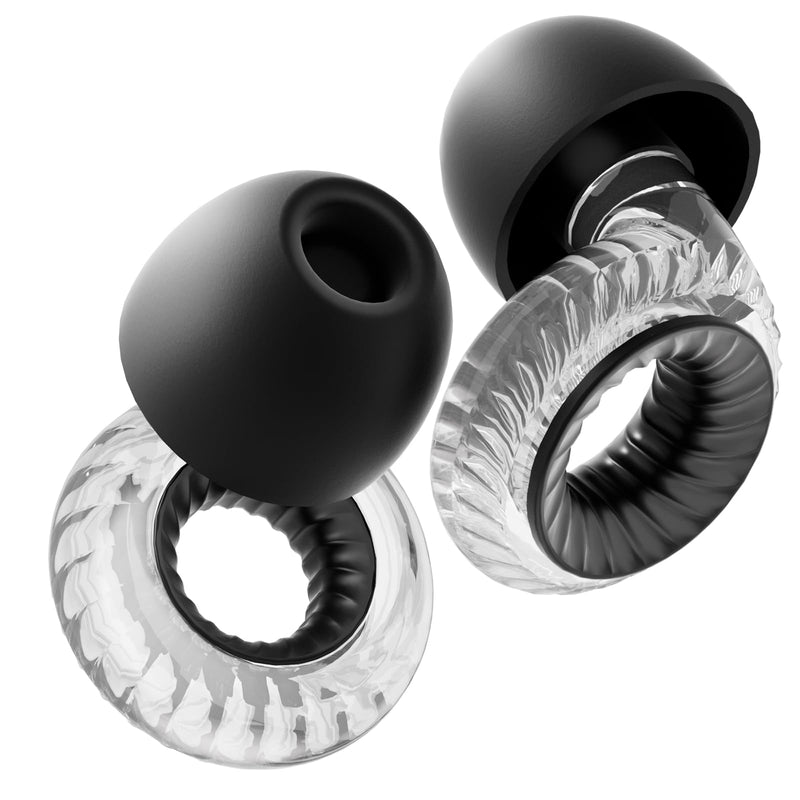 [Australia] - Concert Ear Plugs, Yawsoy High Fidelity Noise Cancelling Ear Plugs, Reusable Ear Plugs for Musicians, Raves, Focus and Sleep, 20dB Noise Reduction & Hearing Protection, 6 Pair Ear Tips in S/M/L(Clear) Clear 
