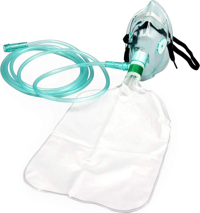 [Australia] - 2PCS Adult Non-Rebreather Oxygen Mask with Reservoir Bag - Size L L-2pack 