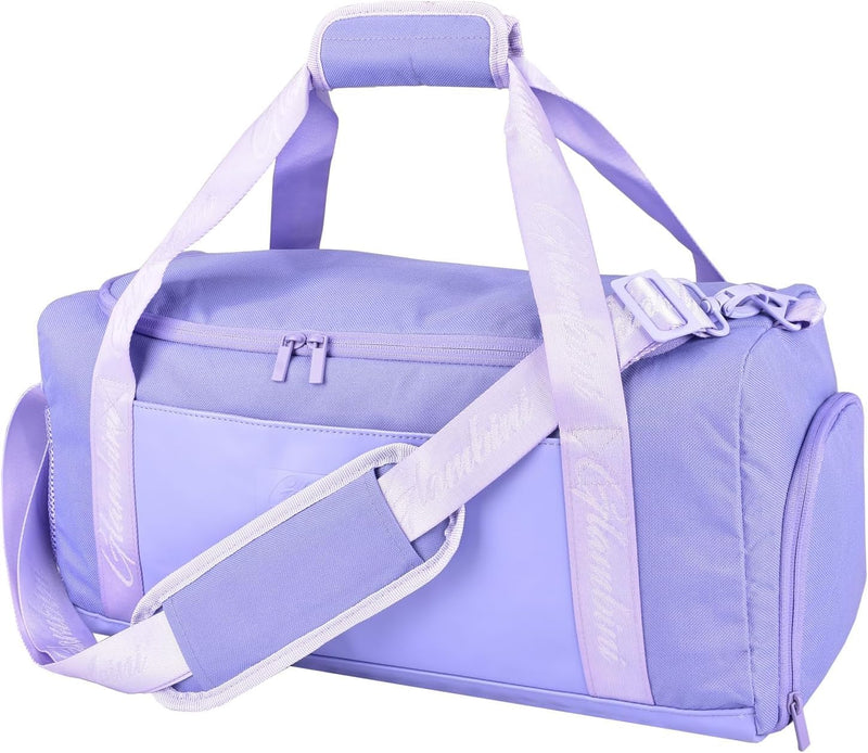 24L Duffle Bag with Shoes Compartment,Overnight Weekender Travel Gym athletic Trainning duffel for Girl Women Water-proof & Tear Resistant light purple