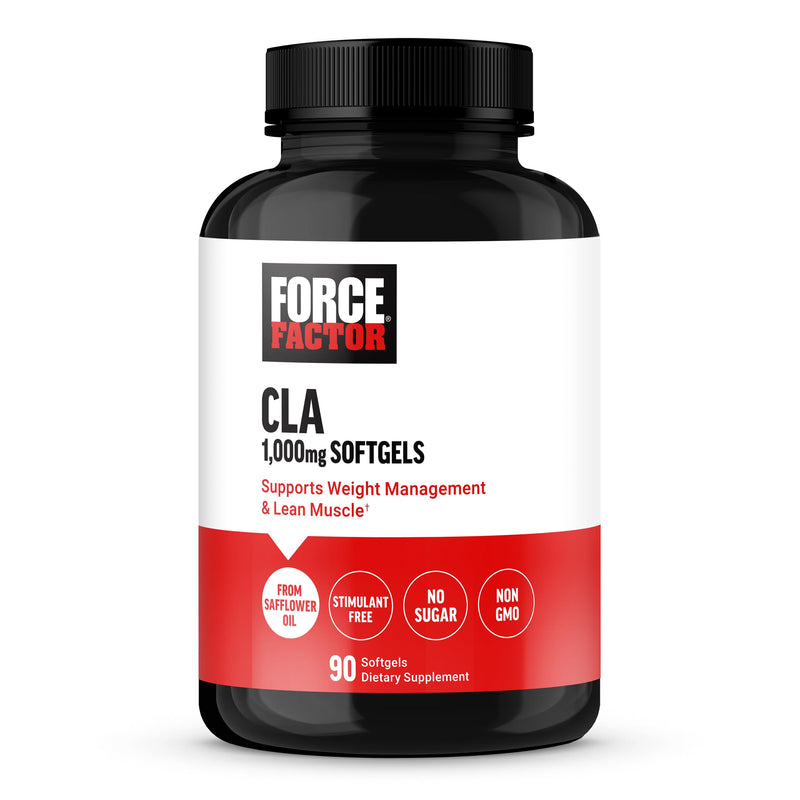 [Australia] - FORCE FACTOR CLA Supplements, CLA 3000 mg, Conjugated Linoleic Acid to Support Body Composition and Lean Muscle Mass, Made from Safflower Oil, Stimulant Free, Non-GMO, 90 Softgels 