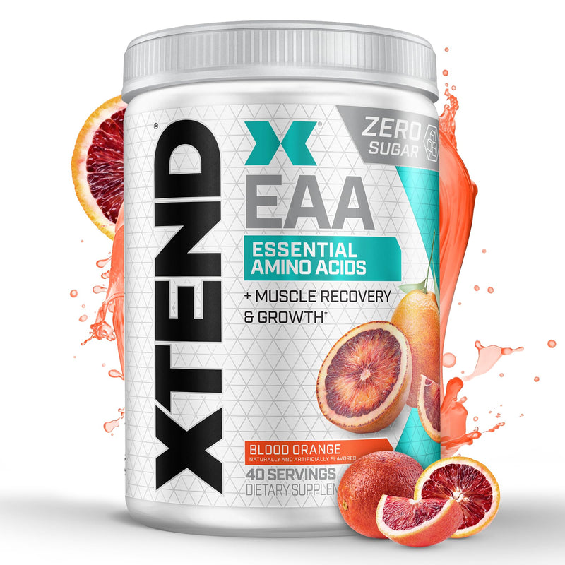 [Australia] - XTEND EAA + BCAA Powder | Muscle Recovery & Lean Muscle Growth | 9 Essential Amino Acids for Intra Workout or Post Workout Recovery | 10g EAAs Per 2 Servings | Blood Orange 40 Servings 