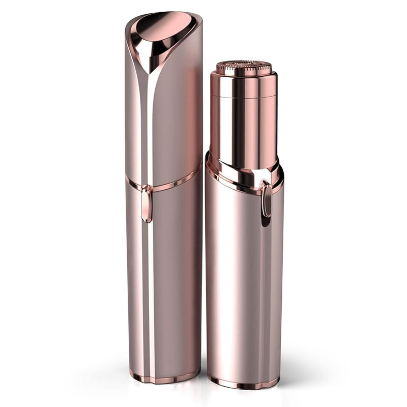 [Australia] - Facial Hair Remover for Women - as Seen on TV Painless Face Shaver - Electric Hair Removal Device for Face Lips Peach Fuzz with Light (Rose Gold) Rose Gold 
