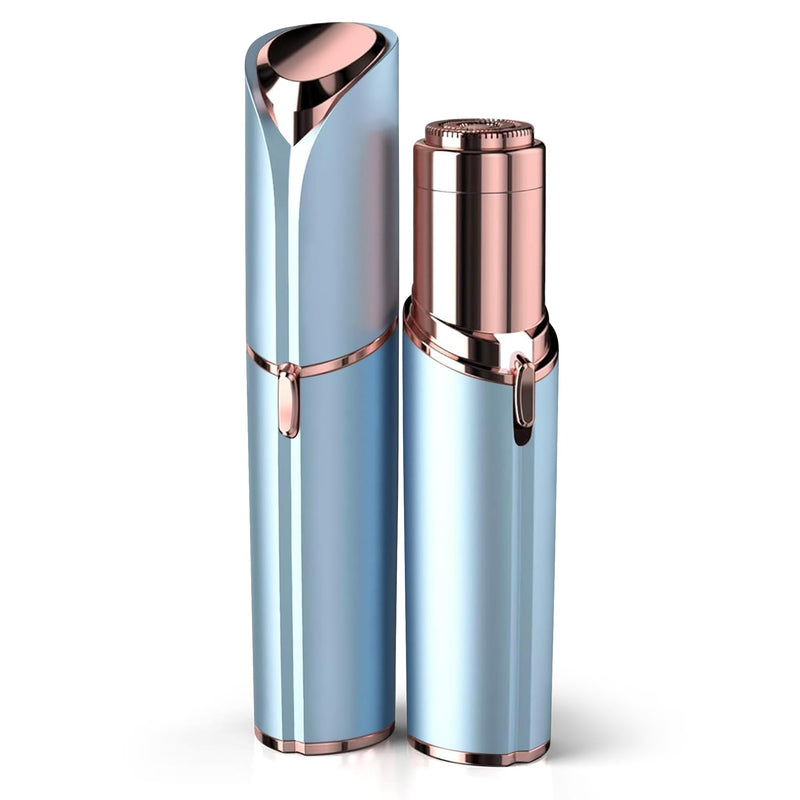 [Australia] - Facial Hair Remover for Women - as Seen on TV Painless Face Shaver - Electric Hair Removal Device for Face Lips Peach Fuzz with Light (Blue) Blue 